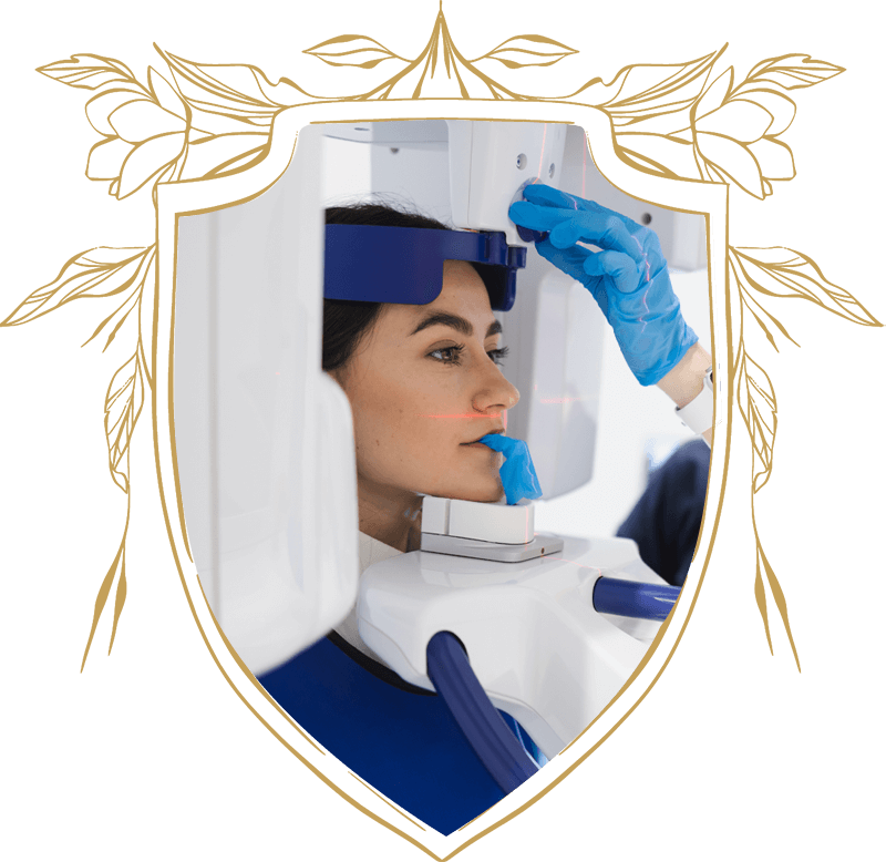 emergency dental patient under going cbct